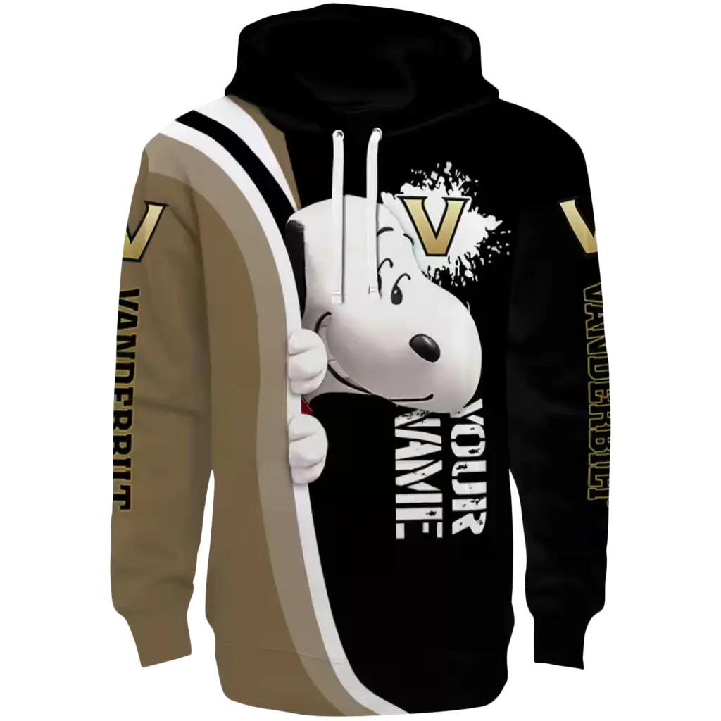 customized vanderbilt commodores peeking snoopy black hoodie best selling customized vanderbilt commodores peeking snoopy black hoodie best selling
