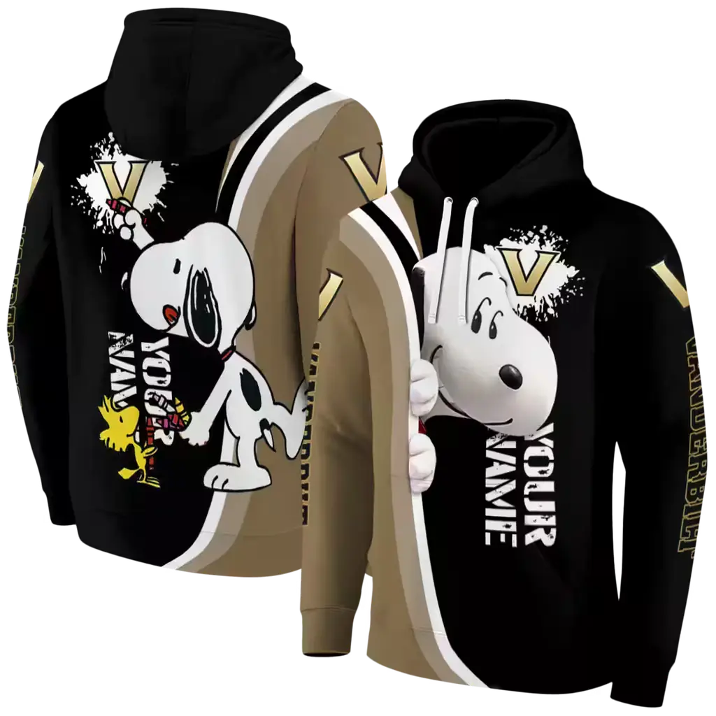 customized vanderbilt commodores peeking snoopy black hoodie fashion forward customized vanderbilt commodores peeking snoopy black hoodie fashion forward