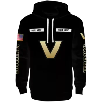 customized vanderbilt commodores punisher skull black hoodie best selling