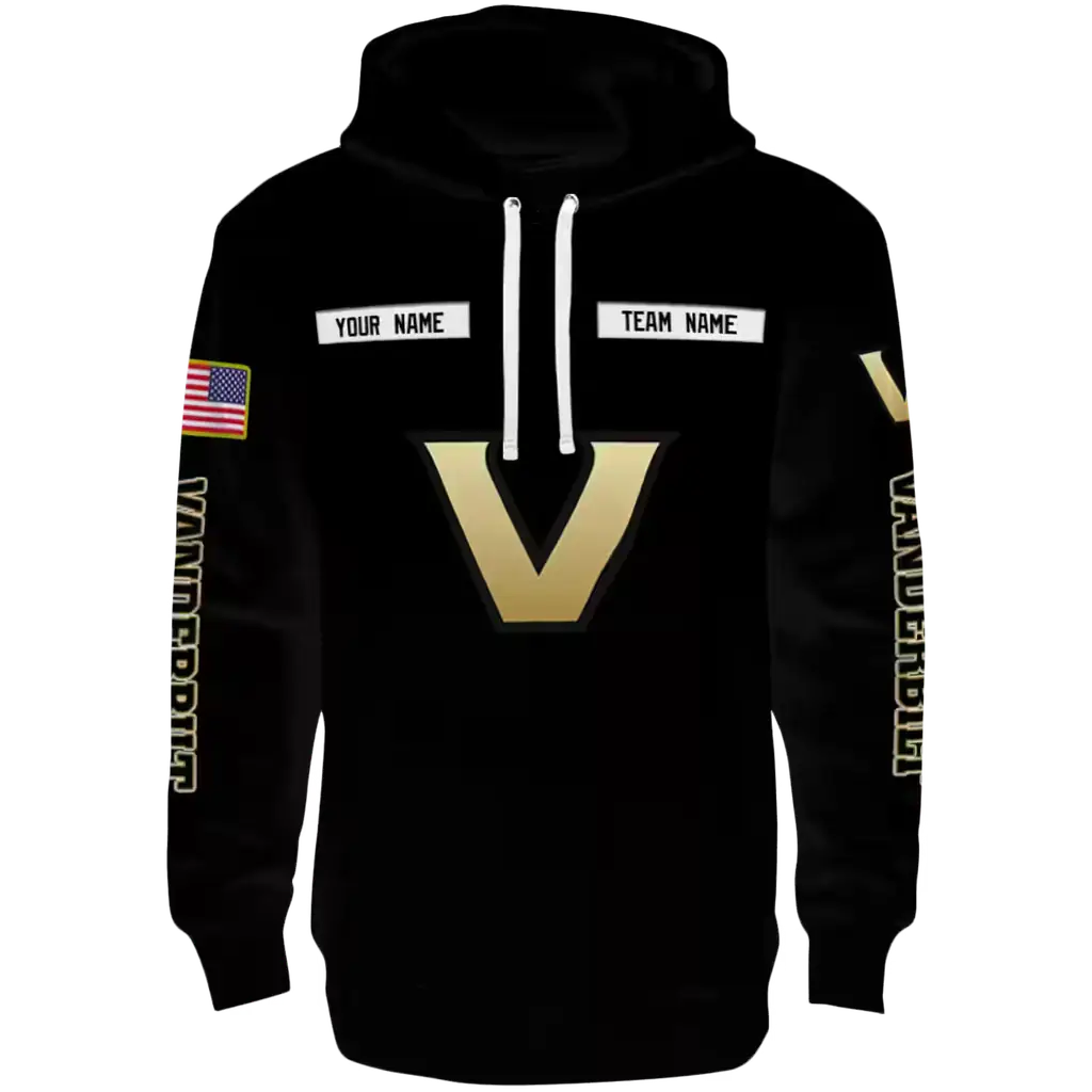 customized vanderbilt commodores punisher skull black hoodie best selling customized vanderbilt commodores punisher skull black hoodie best selling