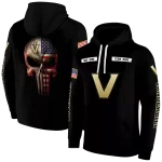customized vanderbilt commodores punisher skull black hoodie best selling