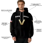 customized vanderbilt commodores punisher skull black hoodie best selling