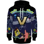 customized vanderbilt commodores spongebob patrick star black navy hoodie best selling