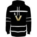 customized vanderbilt commodores striped pattern black hoodie best selling