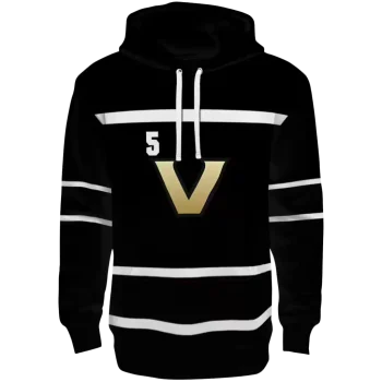 customized vanderbilt commodores striped pattern black hoodie best selling