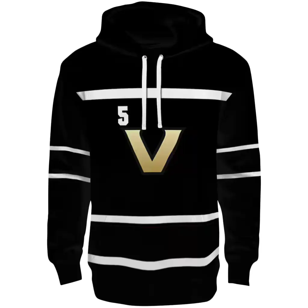 customized vanderbilt commodores striped pattern black hoodie best selling customized vanderbilt commodores striped pattern black hoodie best selling