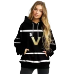 customized vanderbilt commodores striped pattern black hoodie best selling