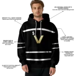 customized vanderbilt commodores striped pattern black hoodie best selling