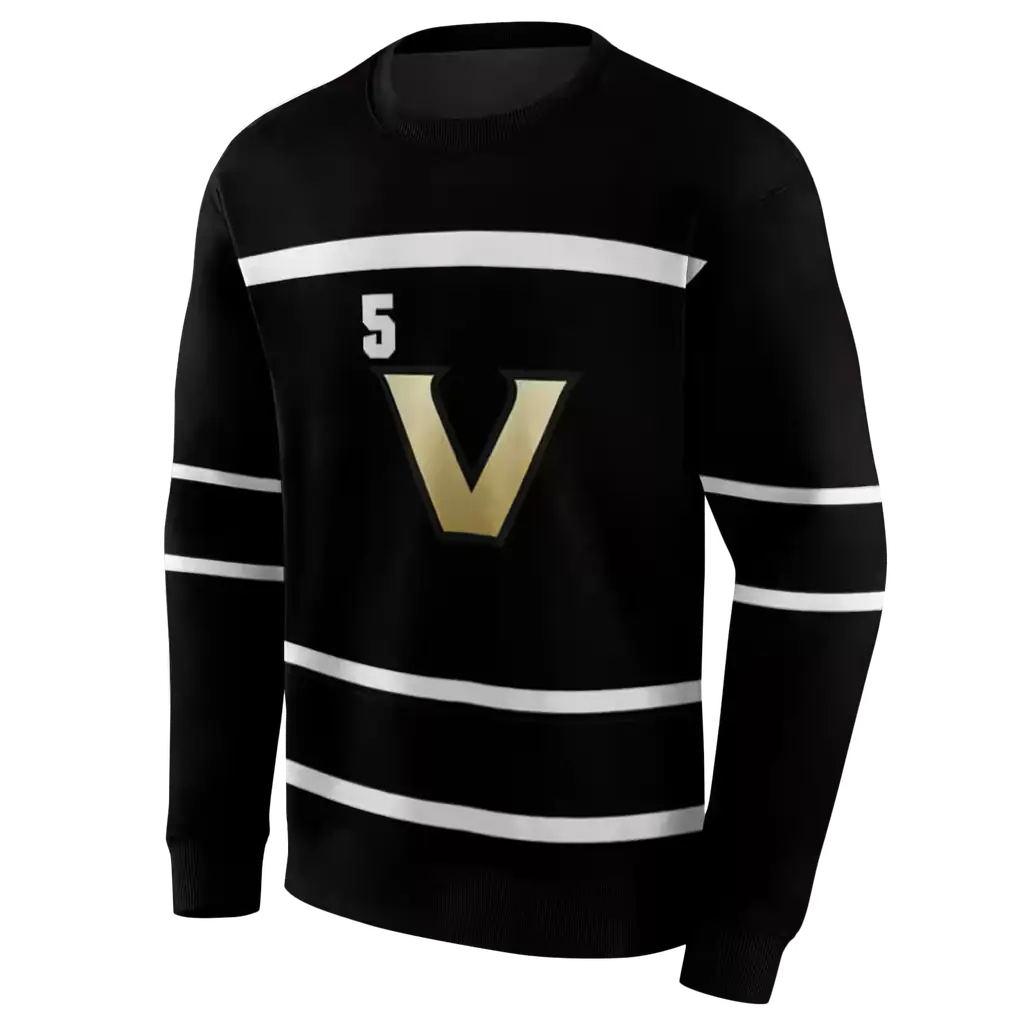 customized vanderbilt commodores striped pattern black hoodie new arrival customized vanderbilt commodores striped pattern black hoodie new arrival