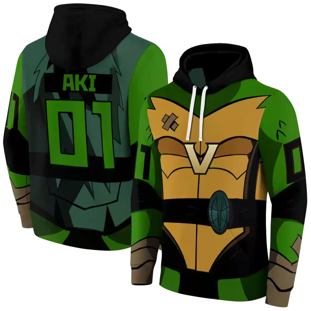 customized vanderbilt commodores superhero armor black green hoodie fashion forward customized vanderbilt commodores superhero armor black green hoodie fashion forward
