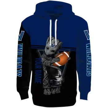 customized villanova wildcats baby groot navy black hoodie best selling