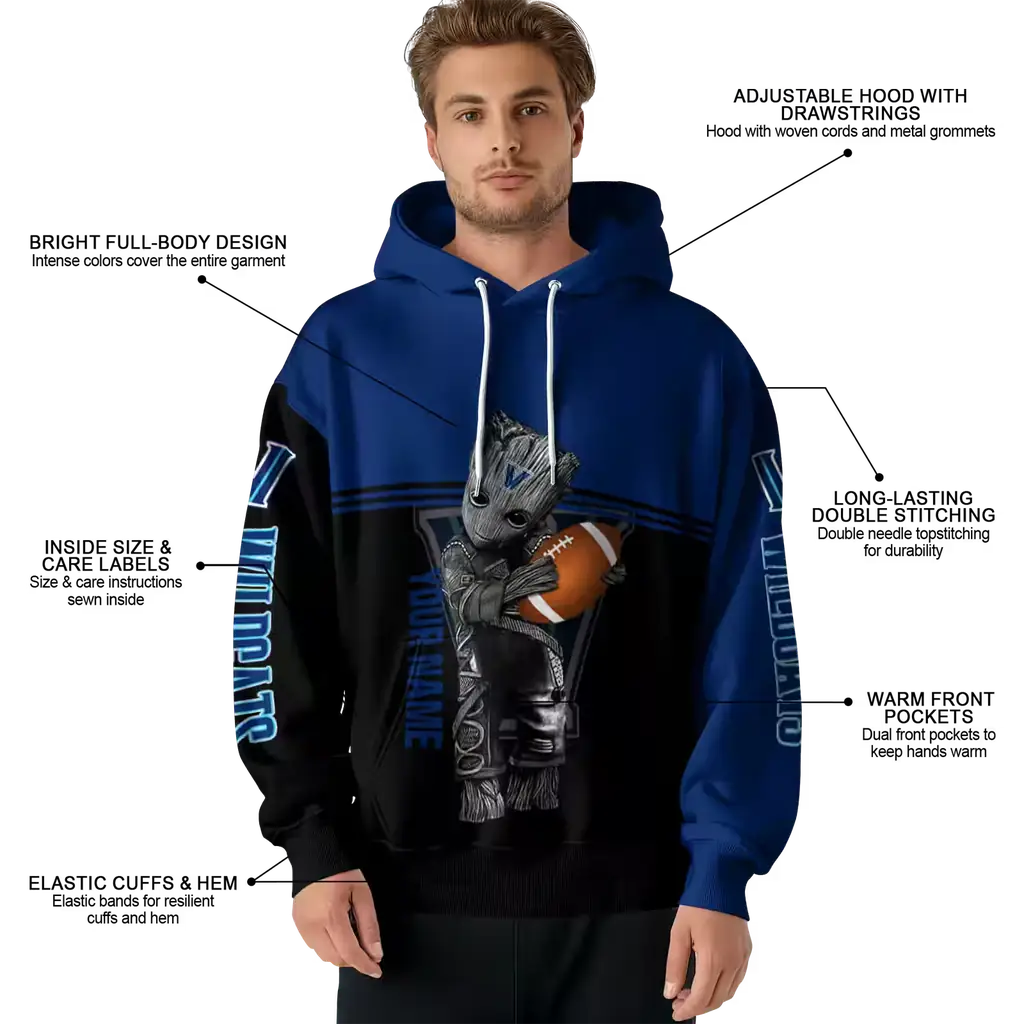 customized villanova wildcats baby groot navy black hoodie latest model customized villanova wildcats baby groot navy black hoodie latest model