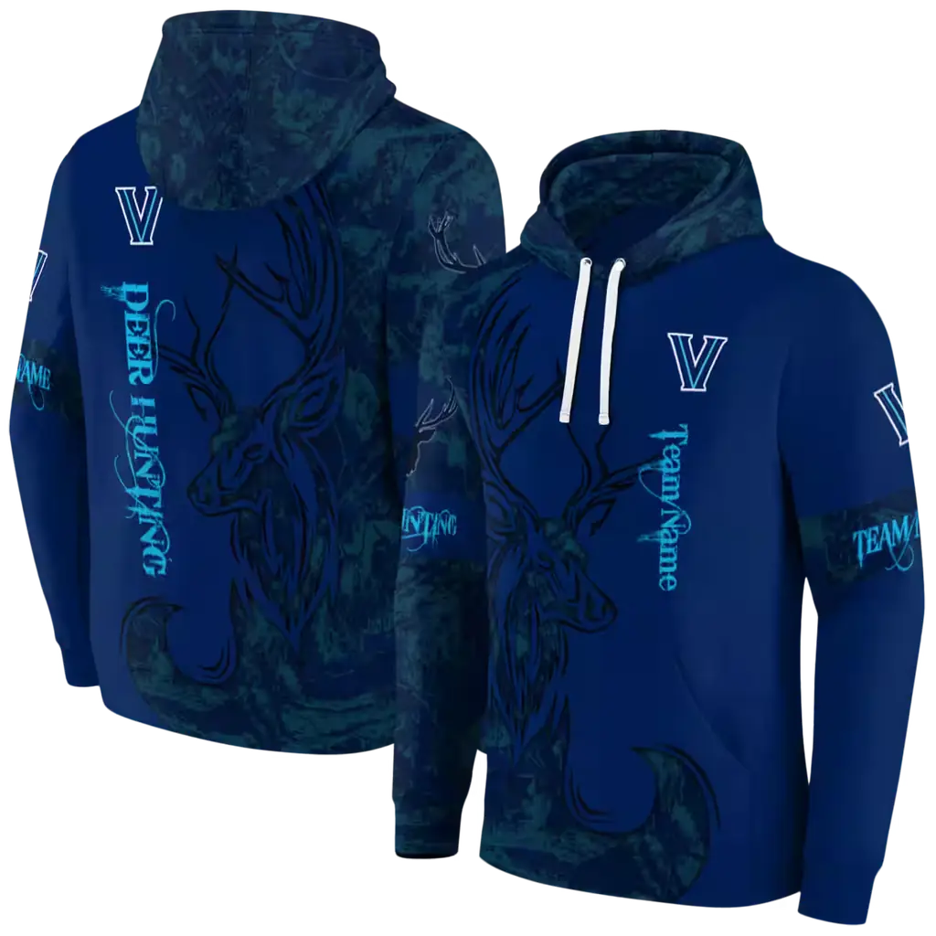 customized villanova wildcats deer silhouette navy hoodie fashion forward customized villanova wildcats deer silhouette navy hoodie fashion forward