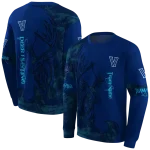 customized villanova wildcats deer silhouette navy hoodie best selling