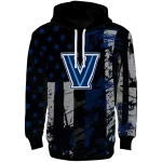 customized villanova wildcats distressed flag navy black hoodie best selling