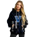 customized villanova wildcats distressed flag navy black hoodie best selling