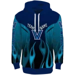 customized villanova wildcats flame design navy hoodie best selling
