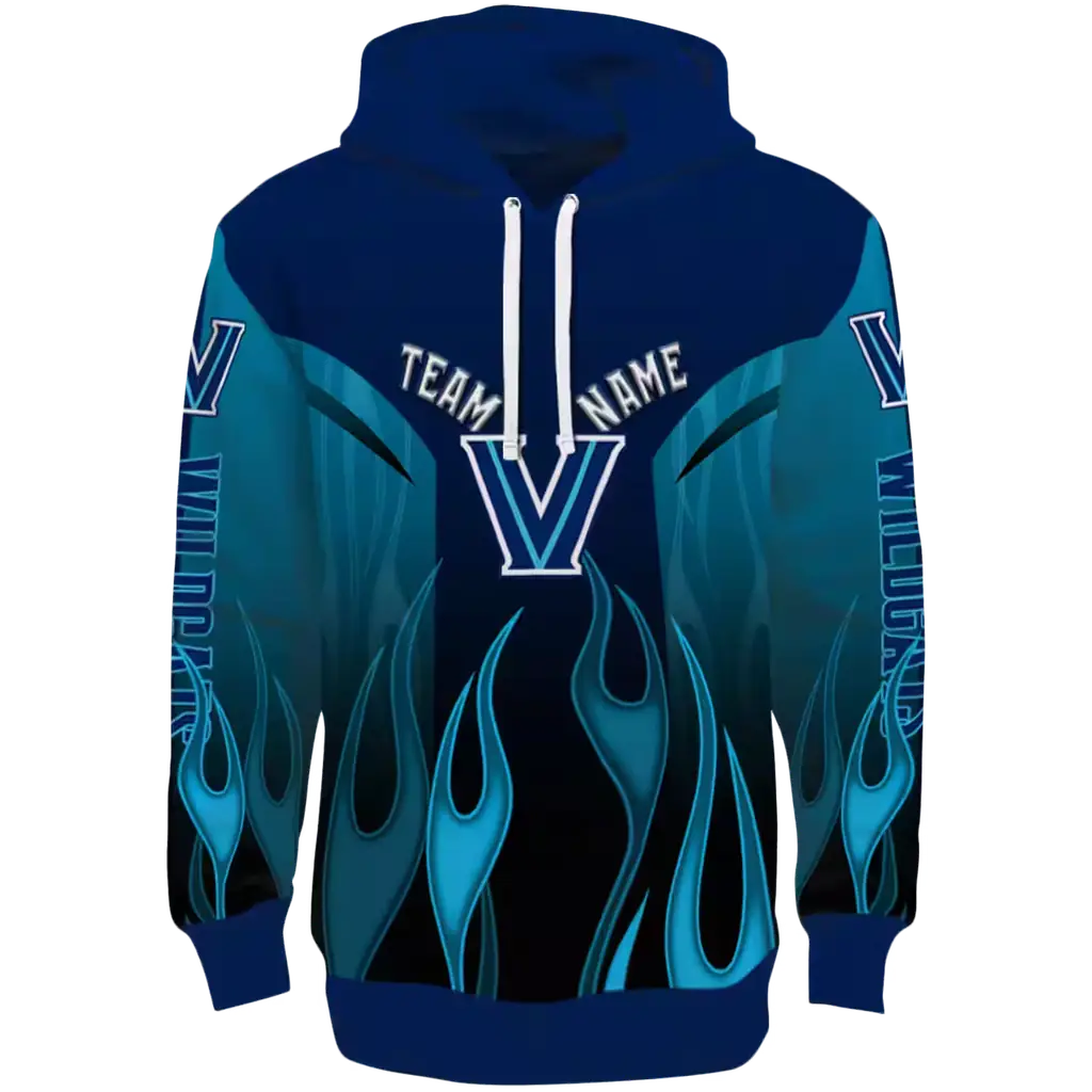 customized villanova wildcats flame design navy hoodie best selling customized villanova wildcats flame design navy hoodie best selling