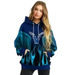 customized villanova wildcats flame design navy hoodie best selling