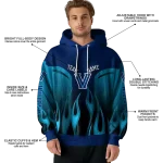 customized villanova wildcats flame design navy hoodie best selling