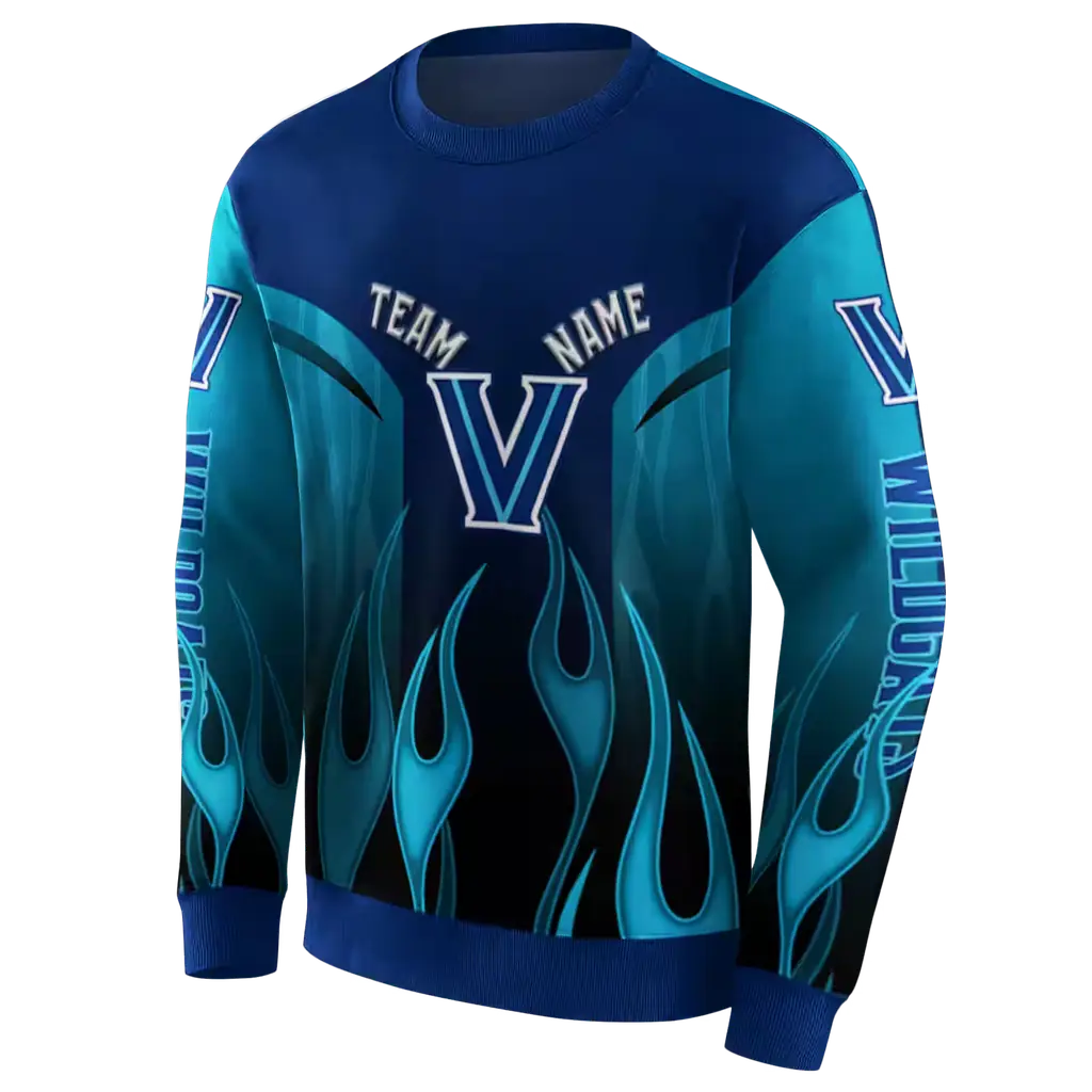 customized villanova wildcats flame design navy hoodie new arrival customized villanova wildcats flame design navy hoodie new arrival