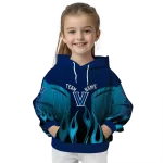 customized villanova wildcats flame design navy hoodie best selling
