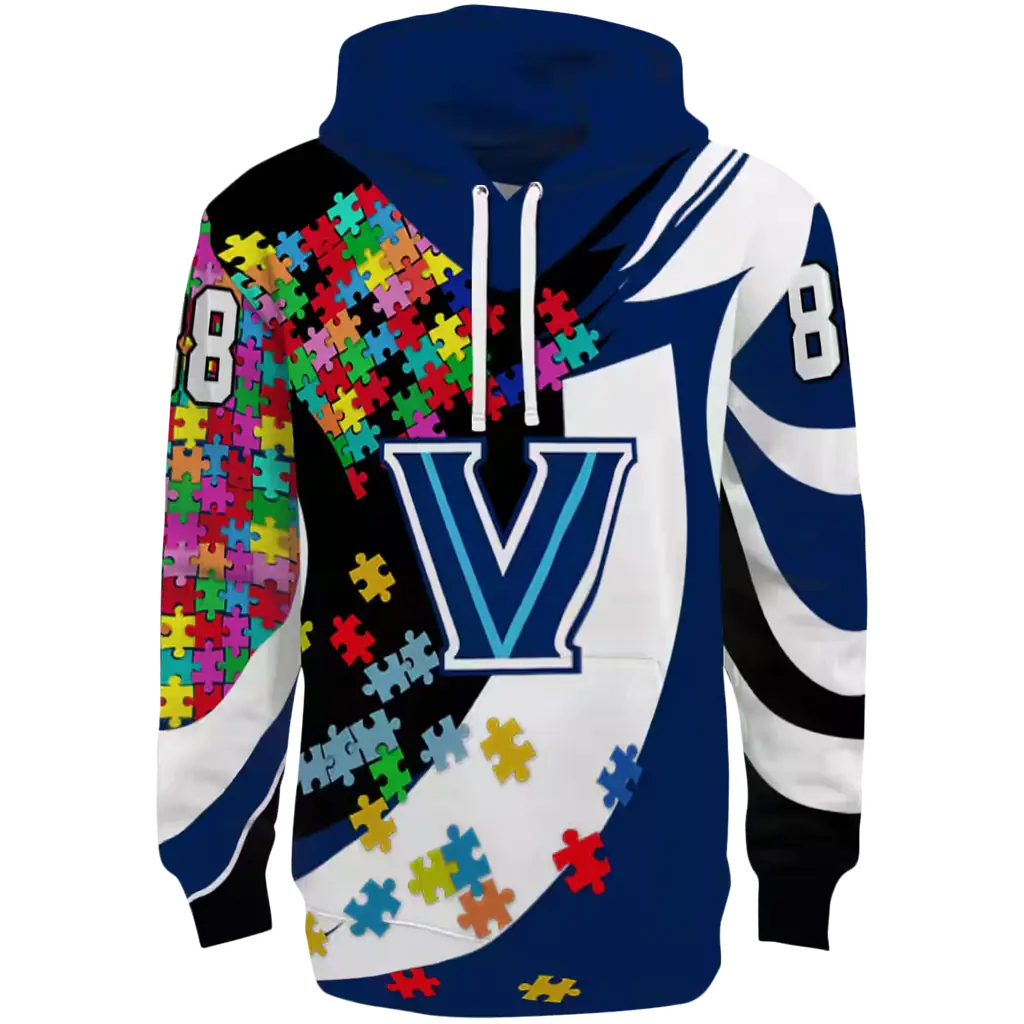 customized villanova wildcats puzzle pieces navy hoodie best selling customized villanova wildcats puzzle pieces navy hoodie best selling