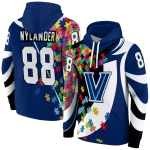 customized villanova wildcats puzzle pieces navy hoodie best selling