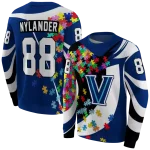 customized villanova wildcats puzzle pieces navy hoodie best selling