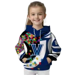 customized villanova wildcats puzzle pieces navy hoodie best selling