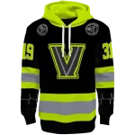customized villanova wildcats safety motif black neon green hoodie best selling