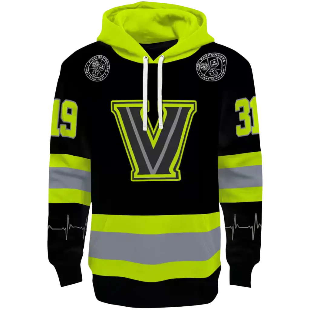 customized villanova wildcats safety motif black neon green hoodie best selling customized villanova wildcats safety motif black neon green hoodie best selling