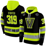customized villanova wildcats safety motif black neon green hoodie best selling