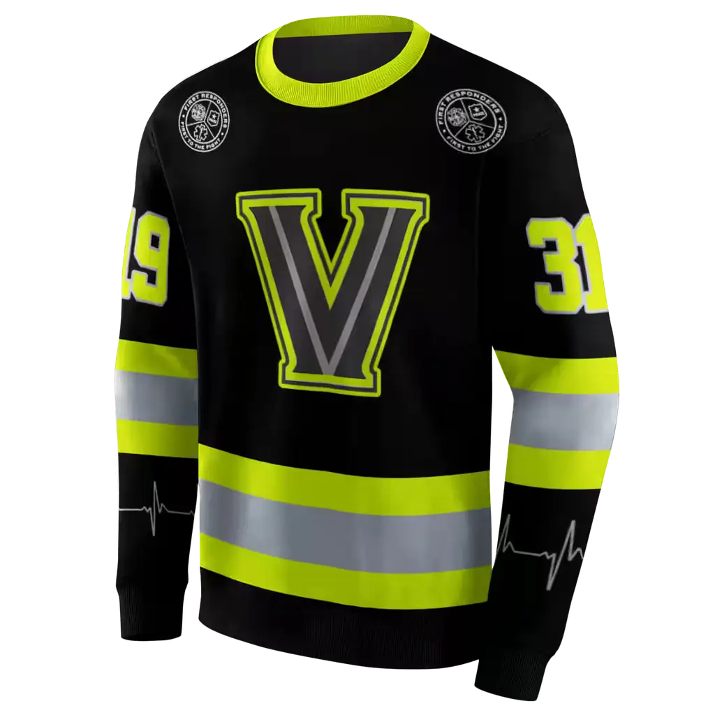 customized villanova wildcats safety motif black neon green hoodie new arrival customized villanova wildcats safety motif black neon green hoodie new arrival