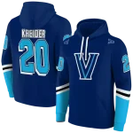 customized villanova wildcats striped sleeves navy hoodie best selling