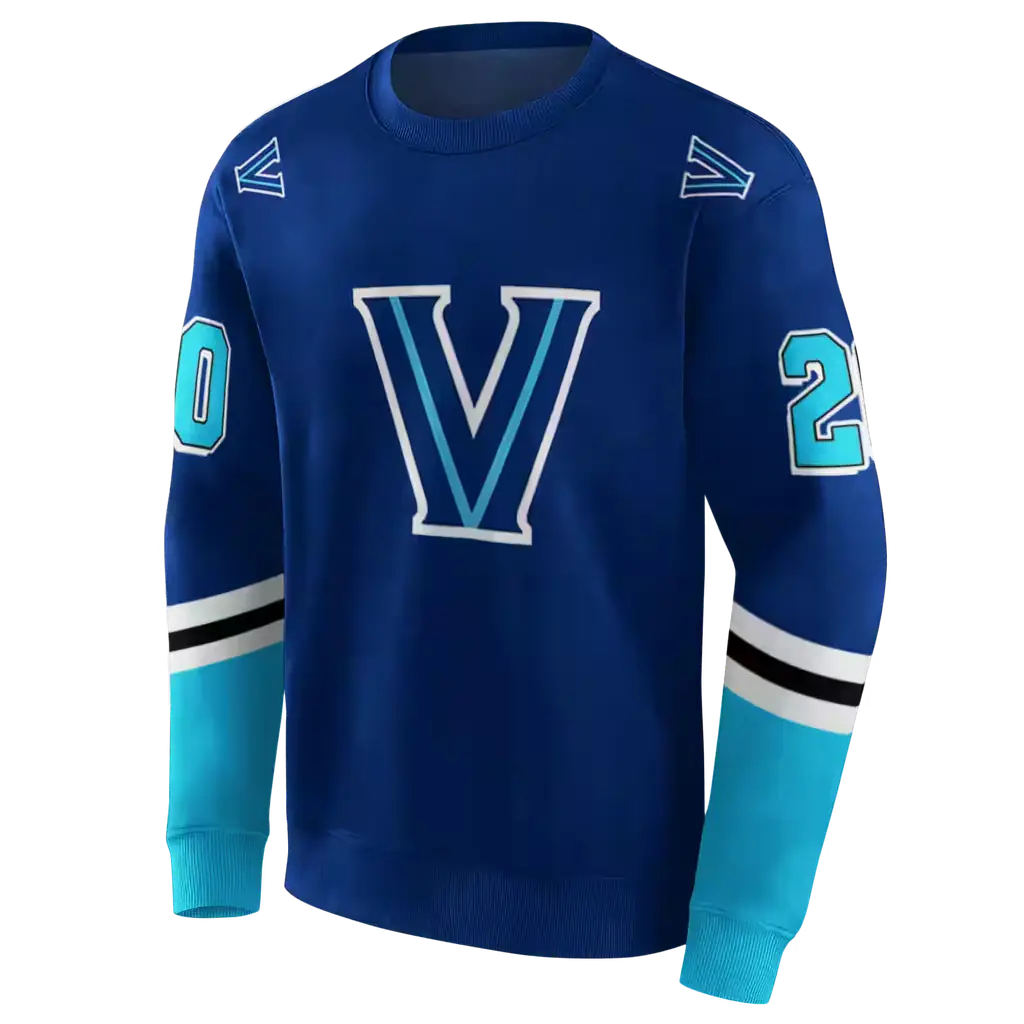 customized villanova wildcats striped sleeves navy hoodie new arrival customized villanova wildcats striped sleeves navy hoodie new arrival