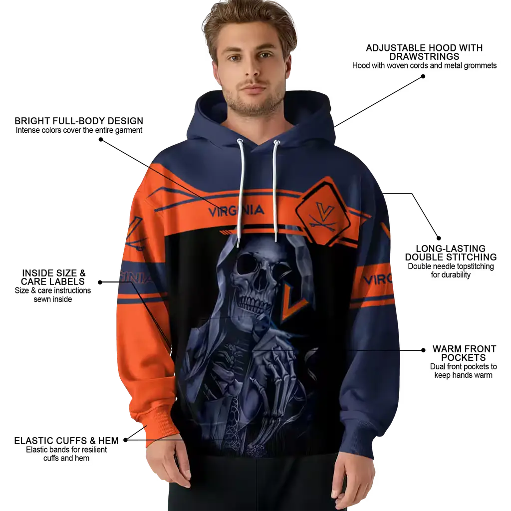 customized virginia cavaliers grim reaper blue black hoodie latest model customized virginia cavaliers grim reaper blue black hoodie latest model