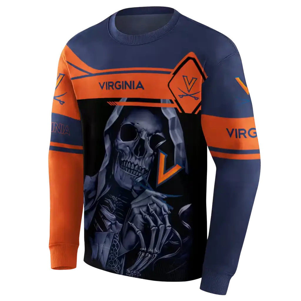 customized virginia cavaliers grim reaper blue black hoodie new arrival customized virginia cavaliers grim reaper blue black hoodie new arrival