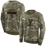customized virginia cavaliers military style hoodie best selling