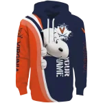 customized virginia cavaliers peeking snoopy blue hoodie best selling