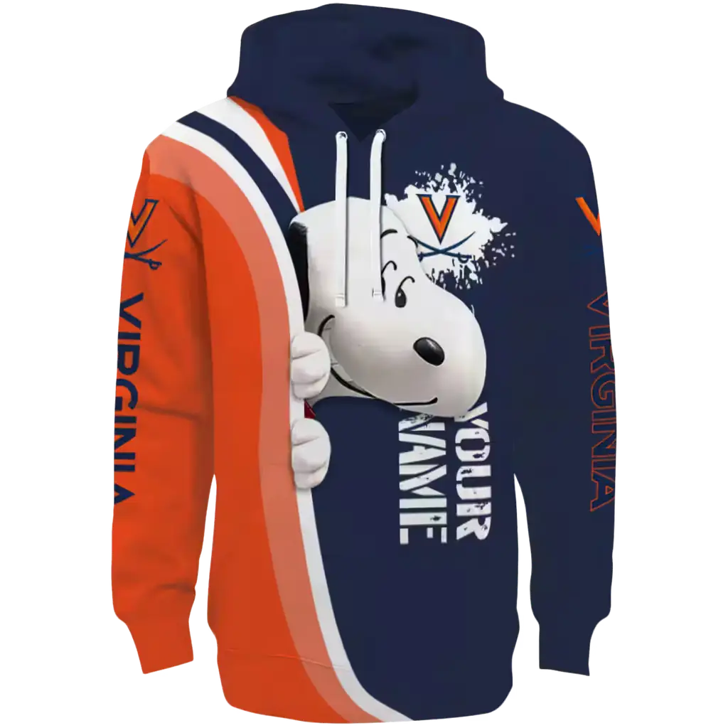 customized virginia cavaliers peeking snoopy blue hoodie best selling customized virginia cavaliers peeking snoopy blue hoodie best selling