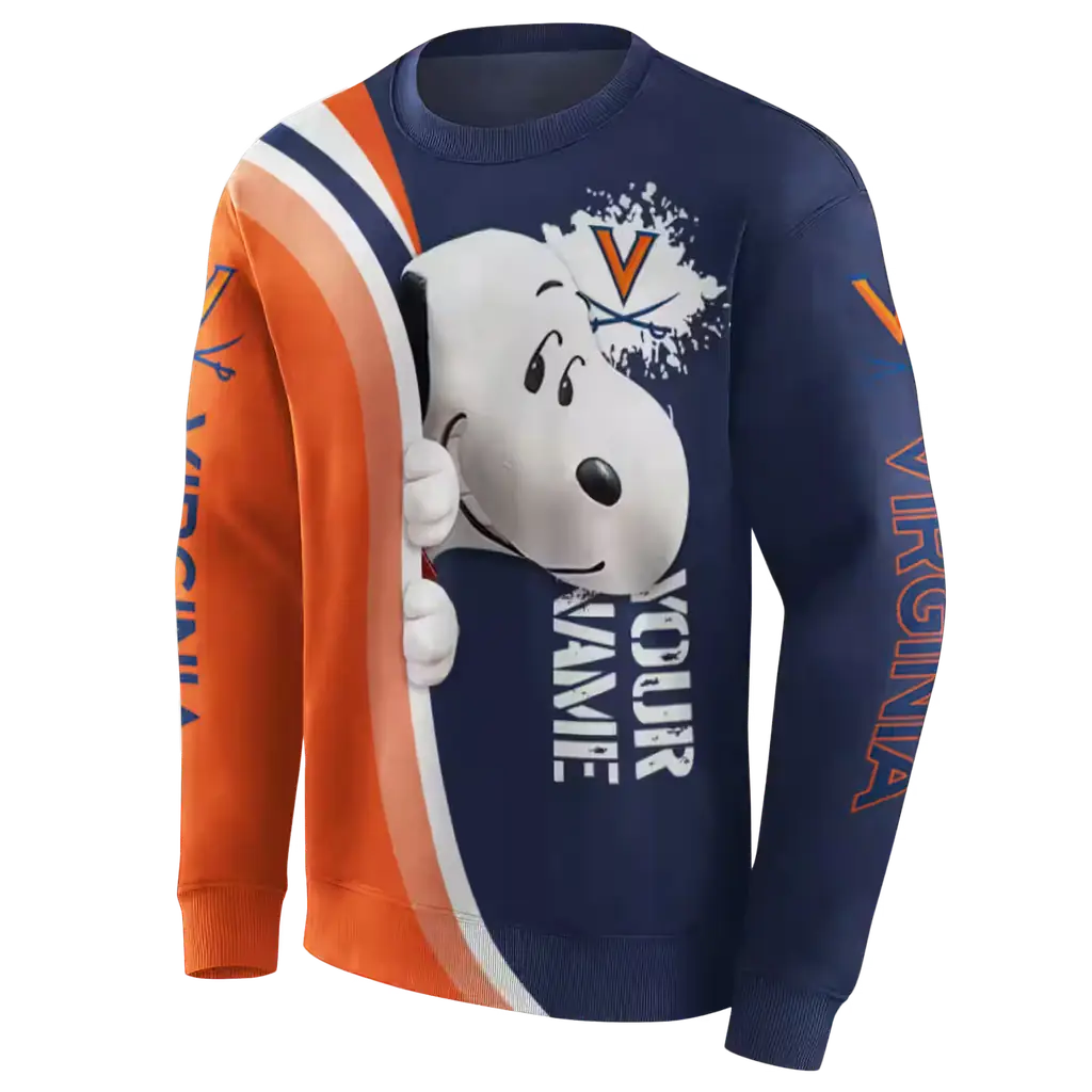 customized virginia cavaliers peeking snoopy blue hoodie new arrival customized virginia cavaliers peeking snoopy blue hoodie new arrival