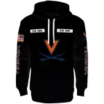customized virginia cavaliers punisher skull black hoodie best selling