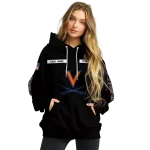 customized virginia cavaliers punisher skull black hoodie best selling