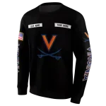 customized virginia cavaliers punisher skull black hoodie best selling
