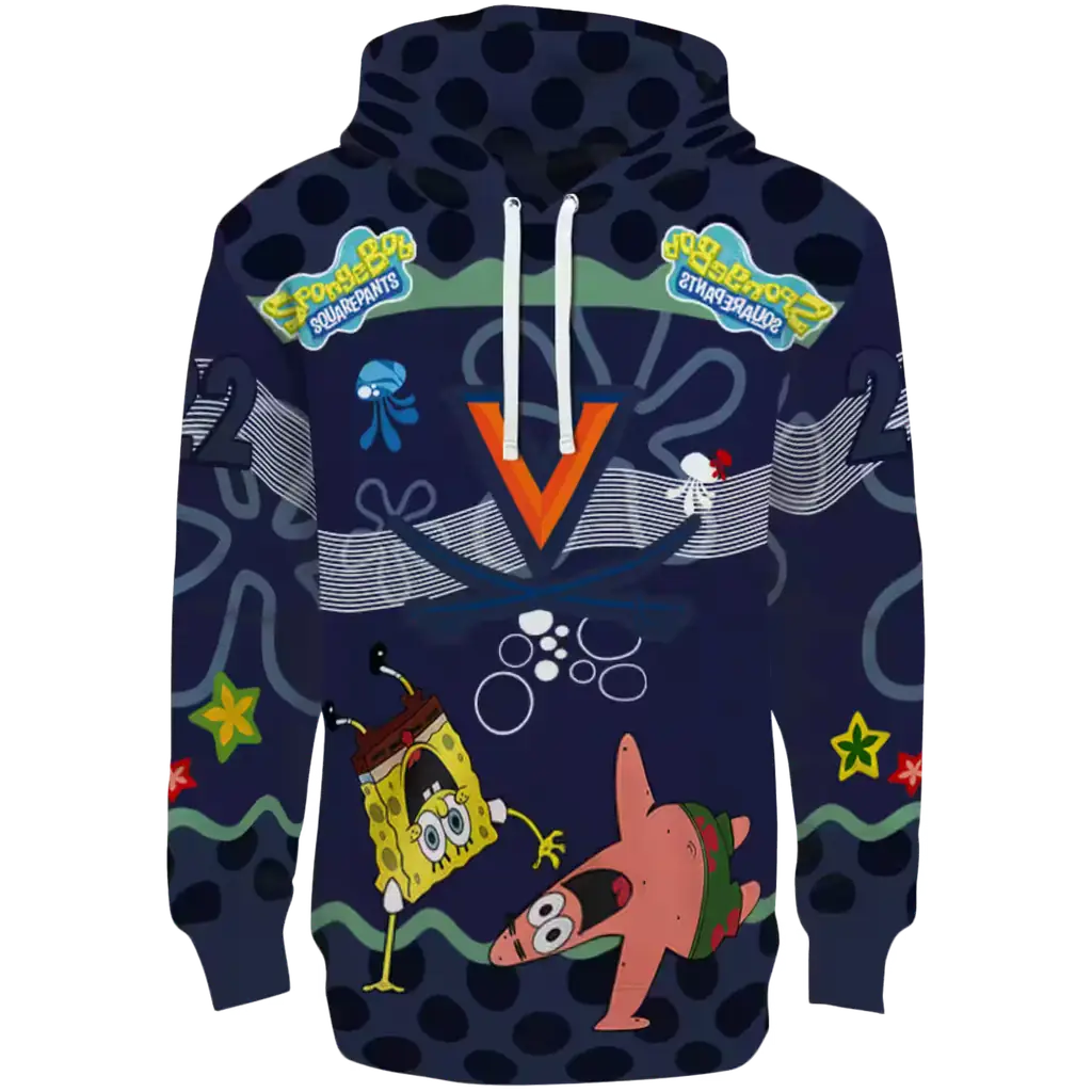 customized virginia cavaliers spongebob patrick star blue navy hoodie best selling customized virginia cavaliers spongebob patrick star blue navy hoodie best selling