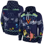 customized virginia cavaliers spongebob patrick star blue navy hoodie best selling
