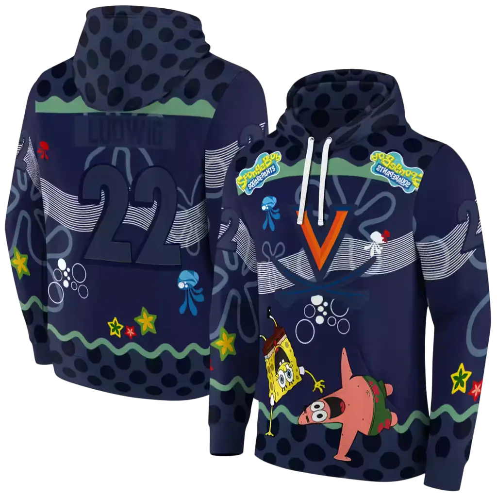 customized virginia cavaliers spongebob patrick star blue navy hoodie fashion forward customized virginia cavaliers spongebob patrick star blue navy hoodie fashion forward