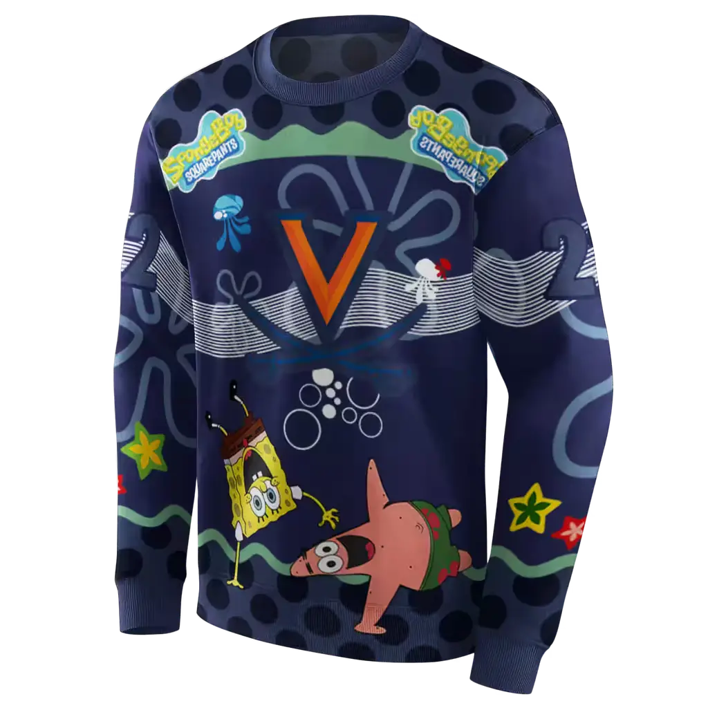 customized virginia cavaliers spongebob patrick star blue navy hoodie new arrival customized virginia cavaliers spongebob patrick star blue navy hoodie new arrival