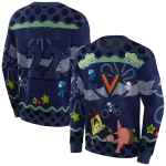 customized virginia cavaliers spongebob patrick star blue navy hoodie best selling